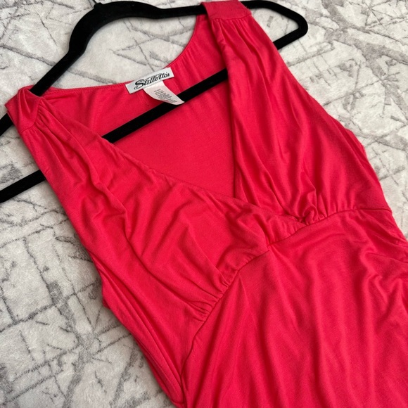 Nordstrom’s Stilettos Body Rushed Midi Dress Size Medium - Picture 4 of 7